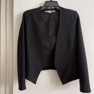 NWOT Necessary Objects Open Front Long Sleeves Blazer Jacket Black Size Small